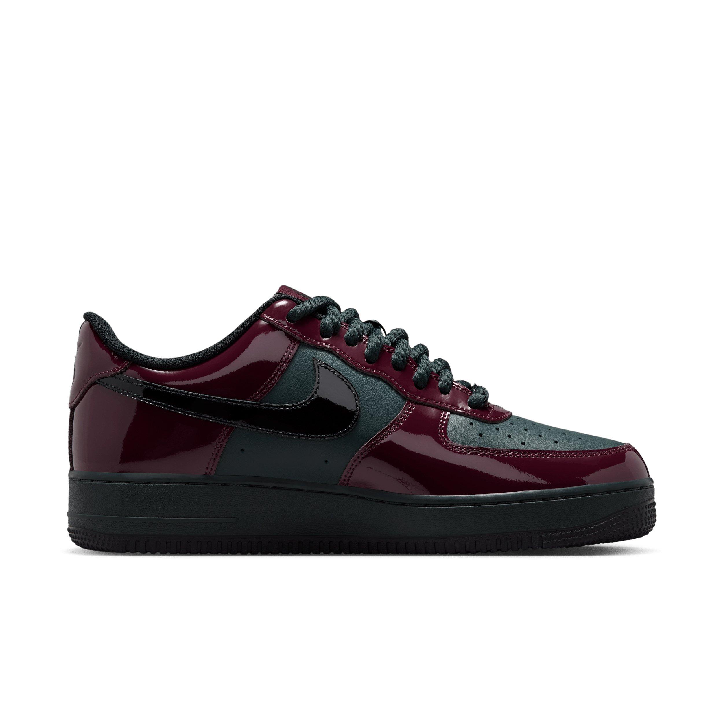 Nike Air Force 1 '07 LV8 "Black Spruce/Burgundy Crush/Black" Men's Shoe - BLACK/BURGUNDY/BLACK